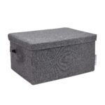 Bigso Foldable Fabric Storage Box with Lid – Collapsible Organizer Bin for Clothes and Closets - Image 2