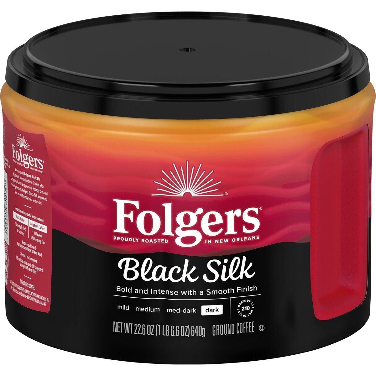 GUEST_9a091b15-7f26-44cd-b332-6c5f9b43f9e3.jpg Folgers Black Silk Dark Roast Ground Coffee - 22.6oz - Image 1