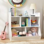 BALHAM TRADE-Toy Storage Organizer with Bookshelf Ideal for Children's Room Playroom Natural 15.5"D x 35.8"W x 31.5"H - Image 5
