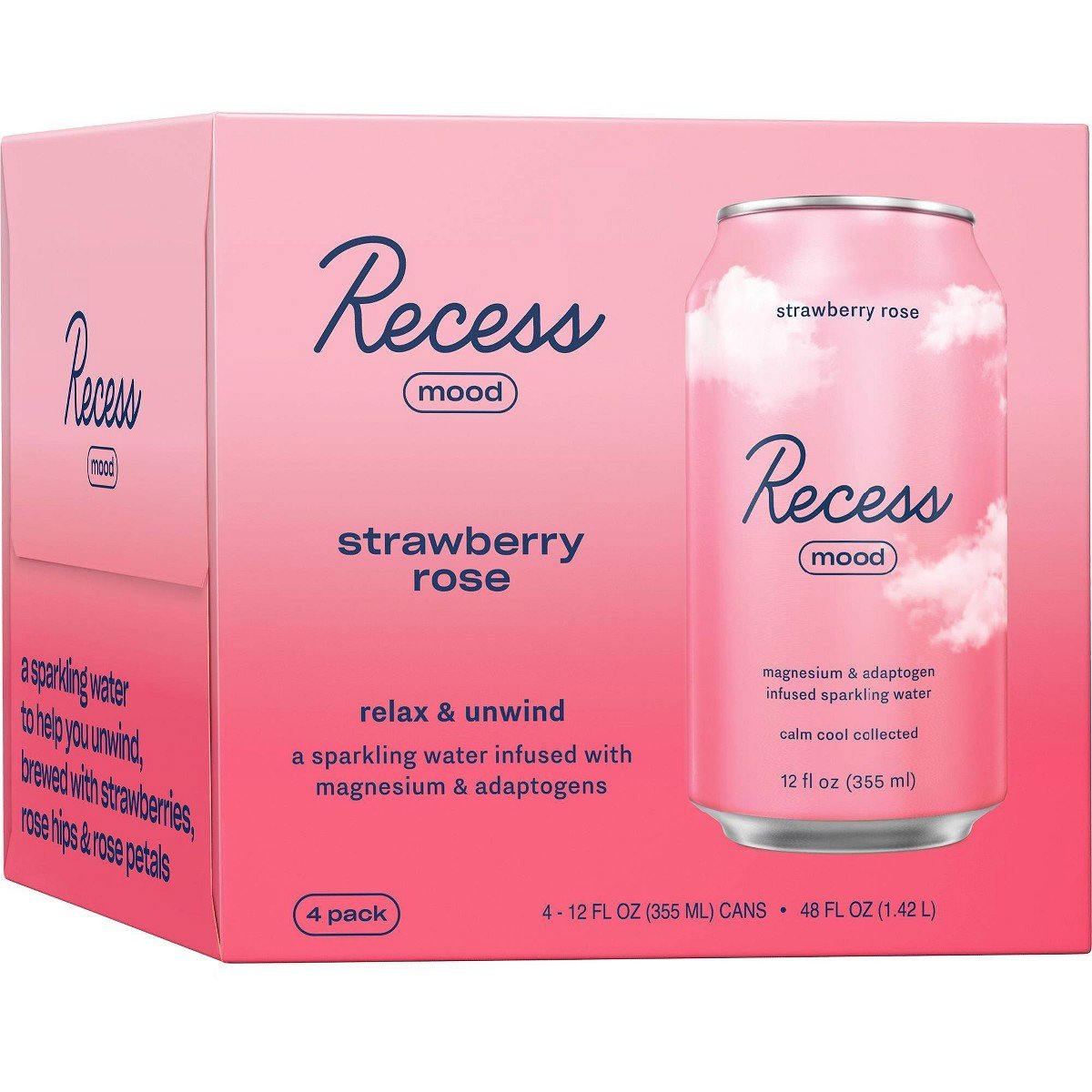GUEST_9a2600b4-06ac-4802-a1b5-ab3fc0d4d0e0.jpg Recess Mood Strawberry Rose Sparkling Water with Magnesium L-Threonate - 4pk/12 fl oz - Image 1