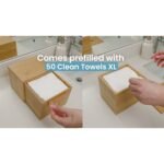 Clean Skin Club Clean Towels XL Original + Bamboo Container - Drawer - 50ct - Image 2
