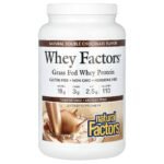 Natural Factors Whey Factors, Grass Fed Whey Protein, Natural Double Chocolate, 2 lb (907 g)