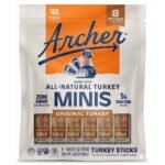 Archer Jerky Original Turkey Mini Meat Sticks - 5g Protein - 3.68oz/8ct
