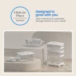 Click in Place Slim Lid with Handle for Plastic Storage Bins Home and Office Organization White- Brightroomâ„¢ - Image 6