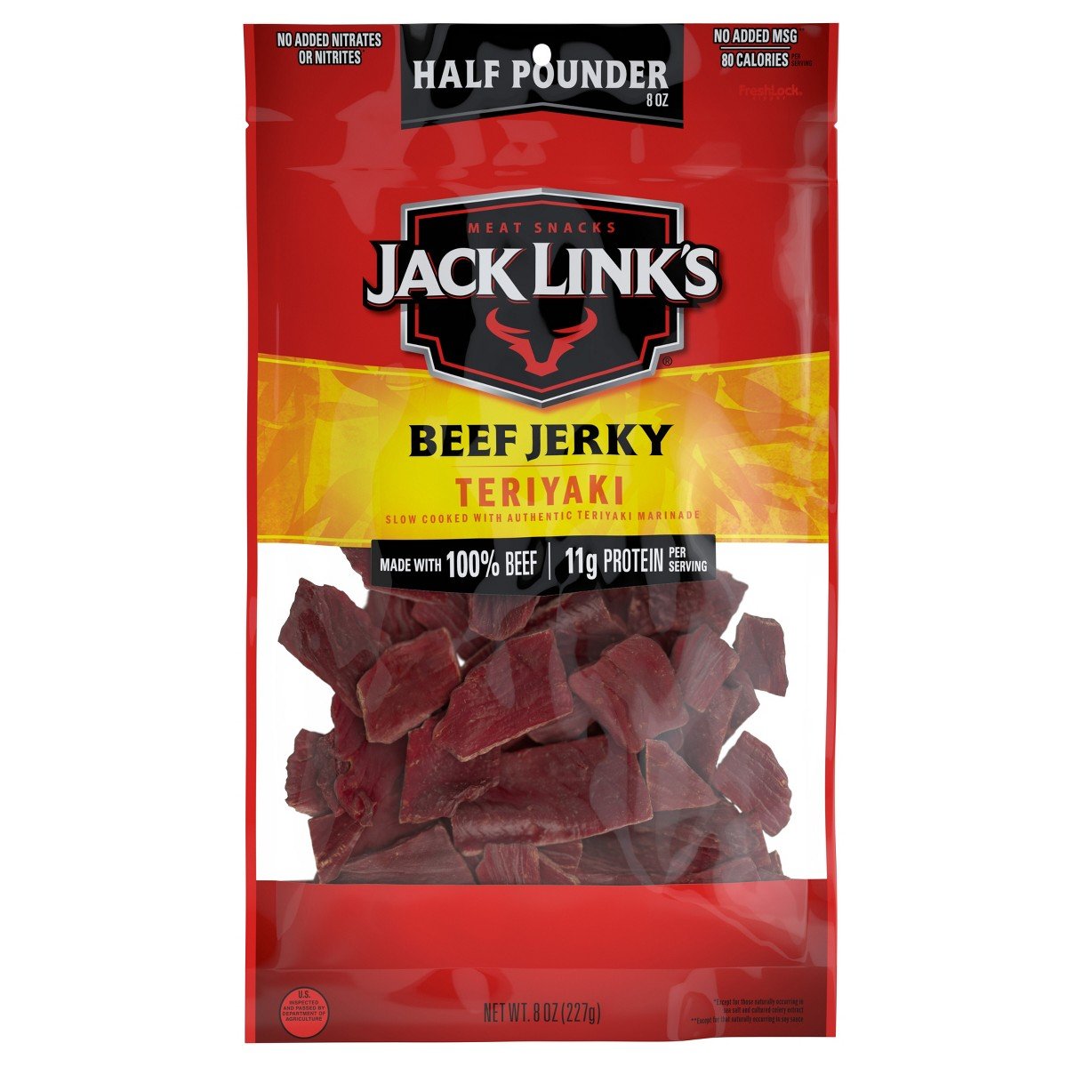 GUEST_9b8da766-3efc-4e55-bd7d-b9f6640fddcc.jpg Jack Link's Teriyaki Beef Jerky Mega Pack - 8oz: High Protein, Smoked, 11g Protein - Image 1