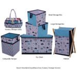 Bacati - Woodlands Aqua/Navy/Gray Boys Cotton Storage Box Small - Image 5