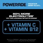 POWERADE Mountain Berry Blast Sports Drink - 8pk/20 fl oz Bottles: Low Sodium, Diet, Non-Caffeinated - Image 4
