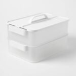 Click in Place 10qt Clear Plastic Storage Bin with White Latch for Home and Office Organization - Brightroom™ - Image 5