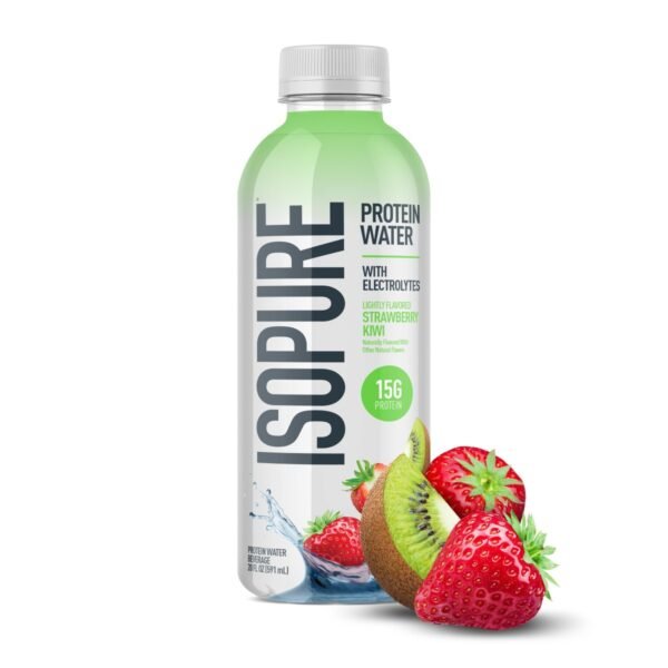 Isopure Strawberry Kiwi 15g Clear Protein Water with Electrolytes - 20 fl oz: Non-Caffeinated