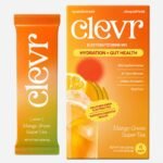 Clevr Hydration Electrolyte Mix with Gut Supporting Probiotics - Mango Green Tea, Low Caffeine - 0.24oz/6ct