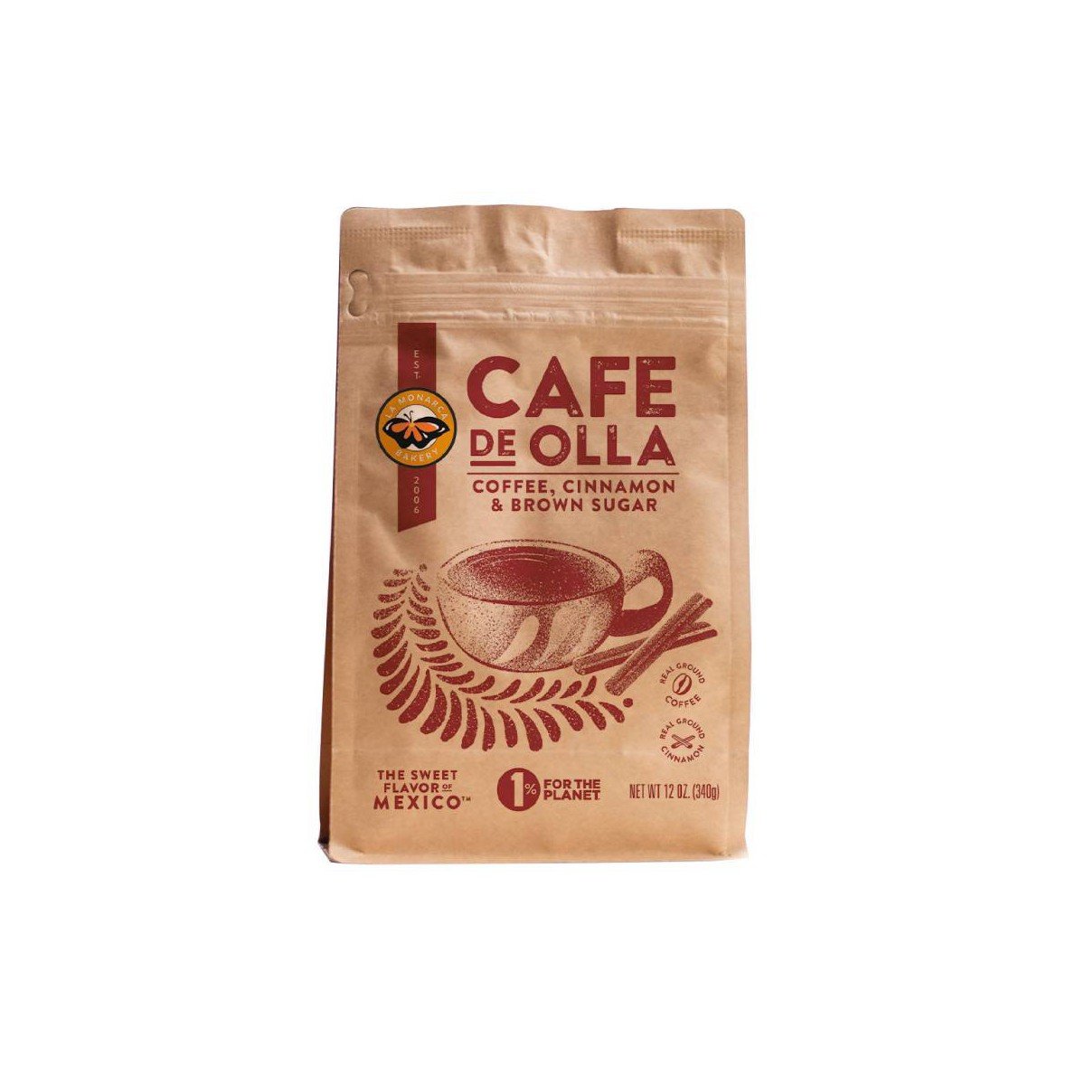 GUEST_9da14ee7-0dd1-4b8a-aa74-98c3b305cf5d.jpg La Monarca Bakery Cafe De Olla Cinnamon and Brown Sugar Medium Roast Ground Coffee - 12oz - Image 1
