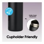 Owala 32 fl oz Stainless Steel FreeSip Water Bottle - Very Very Dark - Image 3