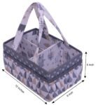 Bacati - Woodlands Gray/Beige Neutral Cotton Nursery Storage Caddy - Image 5