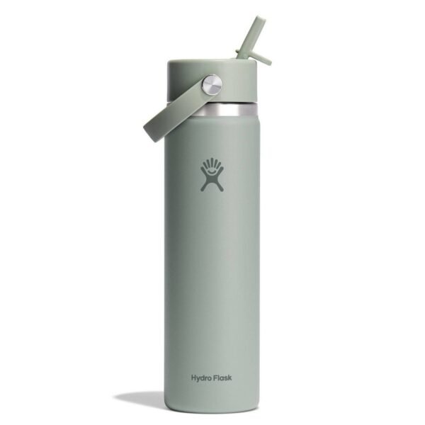 Hydro Flask 24 fl oz Stainless Steel Wide Mouth Flex Straw Water Bottle - Agave