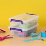 IRIS 2.7 Qt Storage Bin with Secure Buckle-up Lid, Stackable, for Stationeries, Crafts, Toys, 10Pk - Image 6