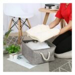 PiccoCasa Household Linen Storage Clothes Container Gray S Size - Image 5
