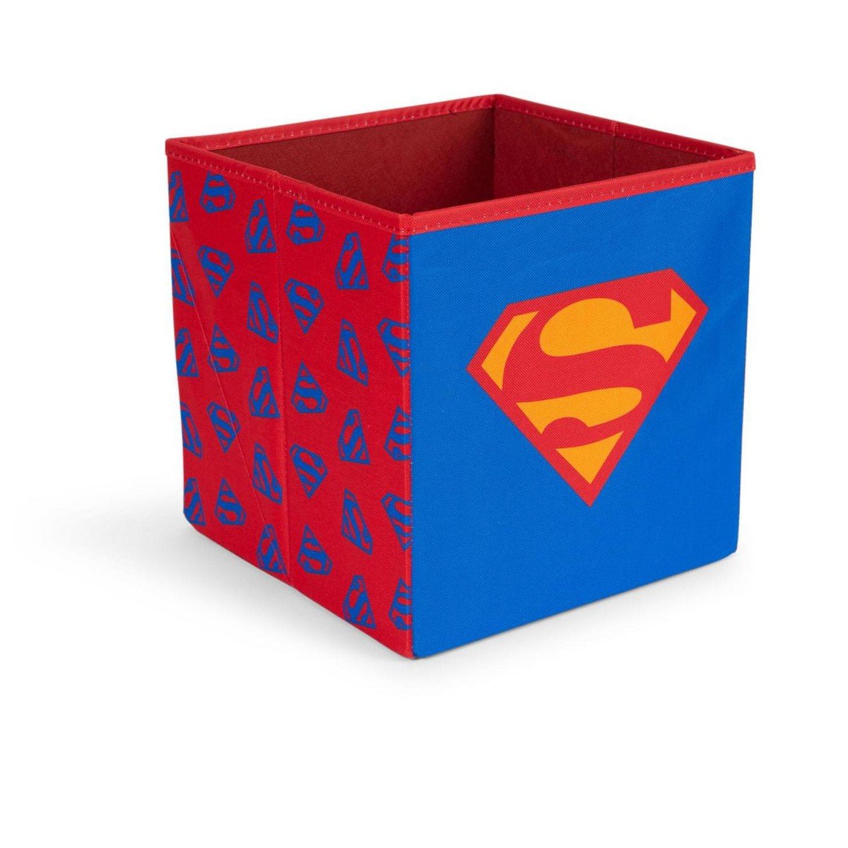 GUEST_9fb9eff2-6828-47e2-ba25-678e6e78ceab.jpg Ukonic DC Comics Superman Logo Storage Bin Cube Organizer | 11 Inches - Image 1