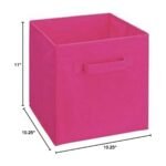 ClosetMaid Cubicals Fabric Drawer, Open Storage Bin for Home Organization, 11" H X 10.5" W X 10.5" D, Bright Pink - Image 5