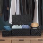 Sorbus 3 Pack Decorative Stackable Woven Basket with Lid and Built-in Rope Carry Handles - Great for Storage and Organization - Image 5