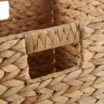 Casafield 10.5" x 10.5" Water Hyacinth Storage Baskets, Natural - Set of 6 Collapsible Cubes, Woven Bin Organizers for Bathroom, Bedroom, Laundry - Image 5