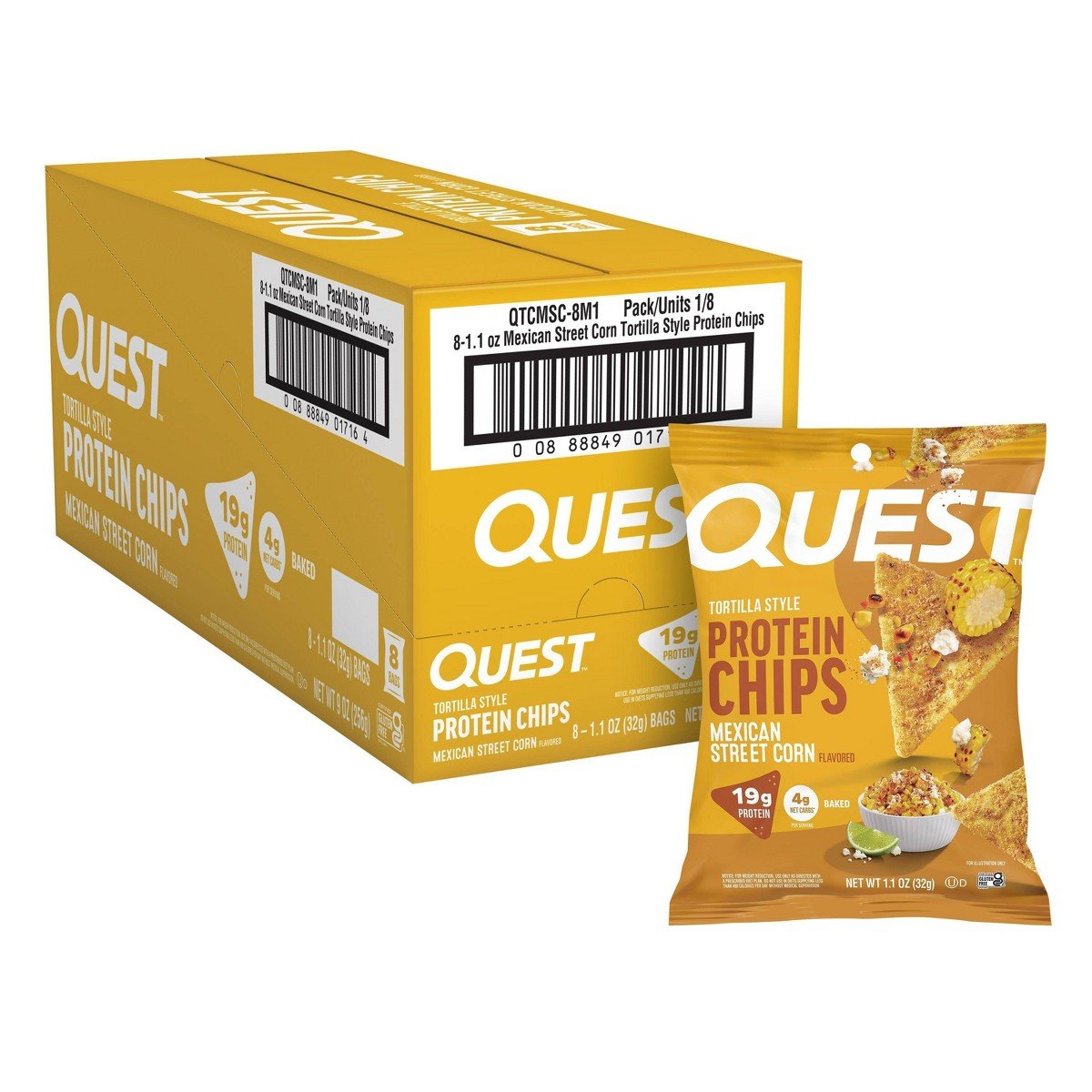 GUEST_a11da1ea-8dbb-4347-924c-7b9615d9f0ac.jpg Quest Nutrition Mexican Street Corn Protein Tortilla Chips - 19g Protein - 1.1oz/8ct - Image 1