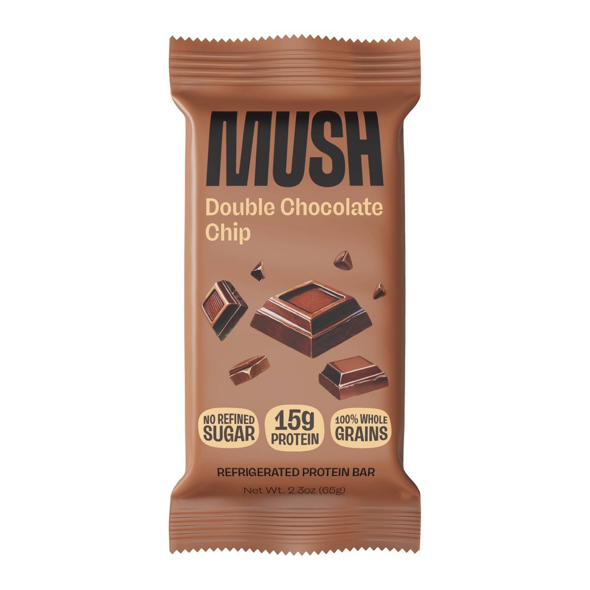 GUEST_a121af1b-32a9-462d-9b80-801c6ce7993b.jpg MUSH Double Chocolate Chip Protein Bar - 2.5oz: Creamy, 15g Protein - Image 1