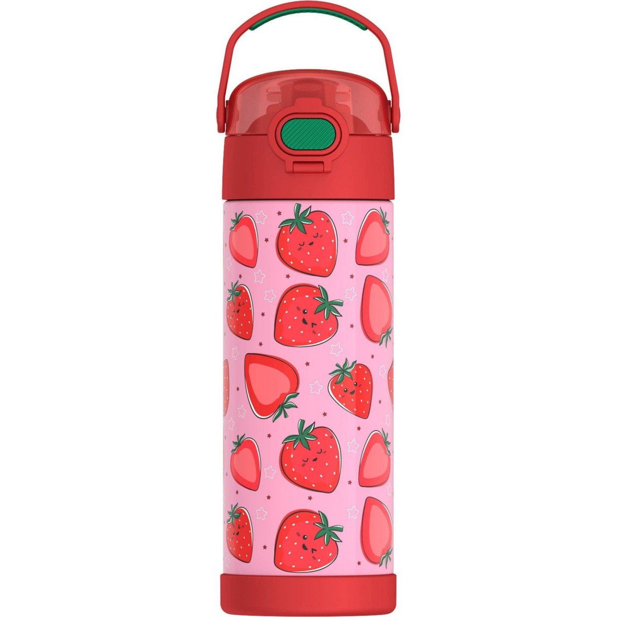 GUEST_a1801e3c-a354-4ed9-96ee-93b972824444.jpg Thermos 16oz Stainless Steel FUNtainer Water Bottle with Bail Handle - Strawberry Smiles - Image 1