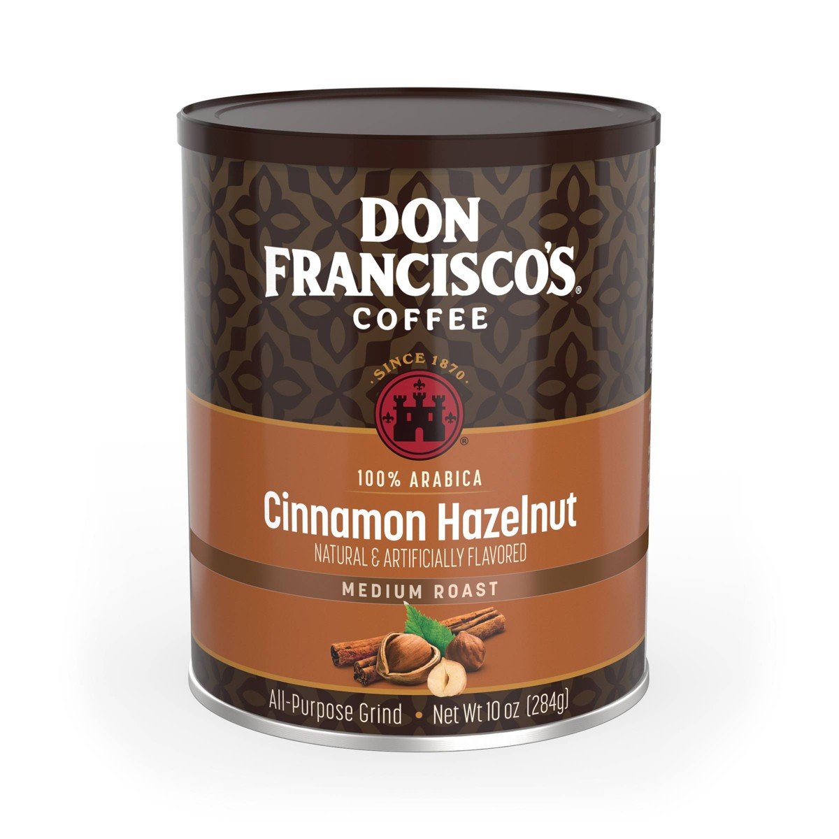 GUEST_a2a4f63d-c85f-4649-b6f9-72a71dfc9750.jpg Don Francisco's Cinnamon Hazelnut Flavored Medium Roast Ground Coffee - 10oz: Arabica Beans, Colombian - Image 1