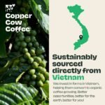 COPPER COW COFFEE Classic Organic Vietnamese Dark Roast Ground Coffee - 12oz: Nut, Dark Chocolate - Image 6
