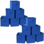 Casafield Set of 12 Collapsible Fabric Storage Cube Bins, Gray - 11" Foldable Cloth Baskets for Shelves and Cubby Organizers - Image 13