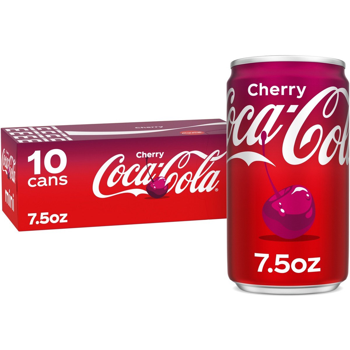 GUEST_a42bde9c-68cb-48ef-8860-f895d35686bd.jpg Coca-Cola Cherry Soda - 10pk/7.5 fl oz Mini-Cans: Caffeinated - Image 1