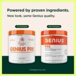 The Genius Brand Pre Workout Powder - Pre-Workout & Caffeine-Free Nitric Oxide Booster Supplement, Sour Apple - 10.4 Oz, 20 Servings - Image 3