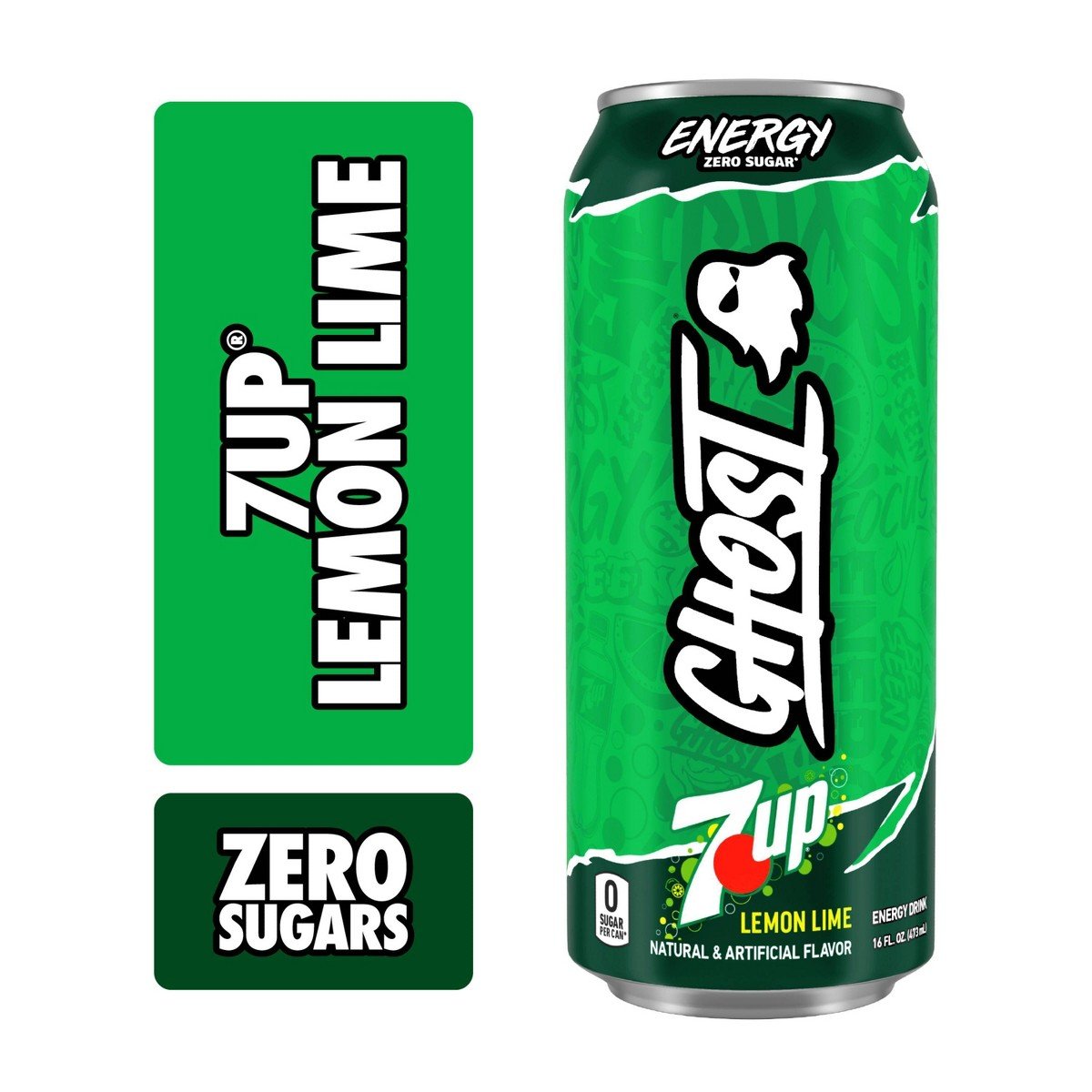 GUEST_a4e23a07-0c03-43c2-b192-ea05ae5aa323.jpg GHOST Energy Drink 7UP - 16oz: Caffeinated - Image 1