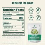 Jade Leaf Matcha Unsweetened Collagen Matcha Latte Mix - 5.3oz: Caffeinated - Image 3