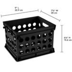 Sterilite Mini Crate Stackable Plastic Storage Bin Organizer w/ Handles, 12 Pack - Image 3