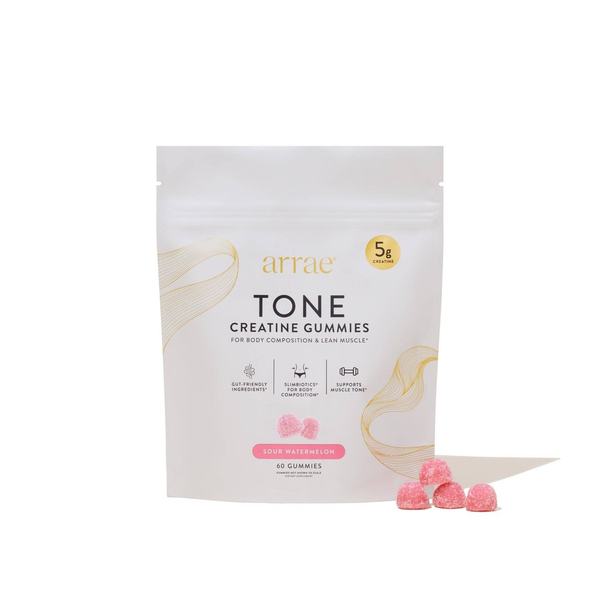 GUEST_a5fc7d34-600e-45f7-b187-7b5f18813b7b.jpg Arrae Tone Creatine & Body Composition Dietary Supplement Gummies - Sour Watermelon - 60ct - Image 1