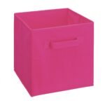 ClosetMaid Cubicals Fabric Drawer, Open Storage Bin for Home Organization, 11" H X 10.5" W X 10.5" D, Bright Pink