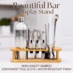 Cocktail Shaker Set Bartender Kit with Stylish Bamboo Stand 16 Piece Barware Mixing Tools, Bartending Kit Gift Set For Home Bar Party, Stainless Steel - Image 5