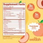 Wellah Pre-Workout + Creatine Powder (30 Servings) Peach Mango - 200mg Caffeine, 3g Creatine Monohydrate, 5g Citrulline Malate - Image 2