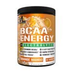 Evlution Nutrition BCAA Energy+Electrolytes - Pre & Post Workout Powder for Muscle Recovery Lean Growth Endurance & Hydration-Orange Mango-30 Servings