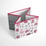 Bacati - Owls Pink/Gray Girls Cotton Storage Box Large - Image 2