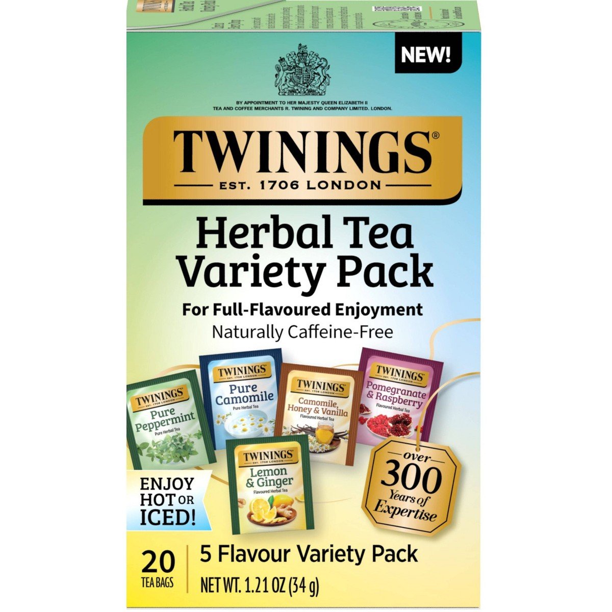 GUEST_aa41f62b-c86b-499c-b72d-c5bf10249e0d.jpg Twinings Five Flavor Variety Herbal Tea Bags - Caffeine Free - 1.21oz/20ct - Image 1