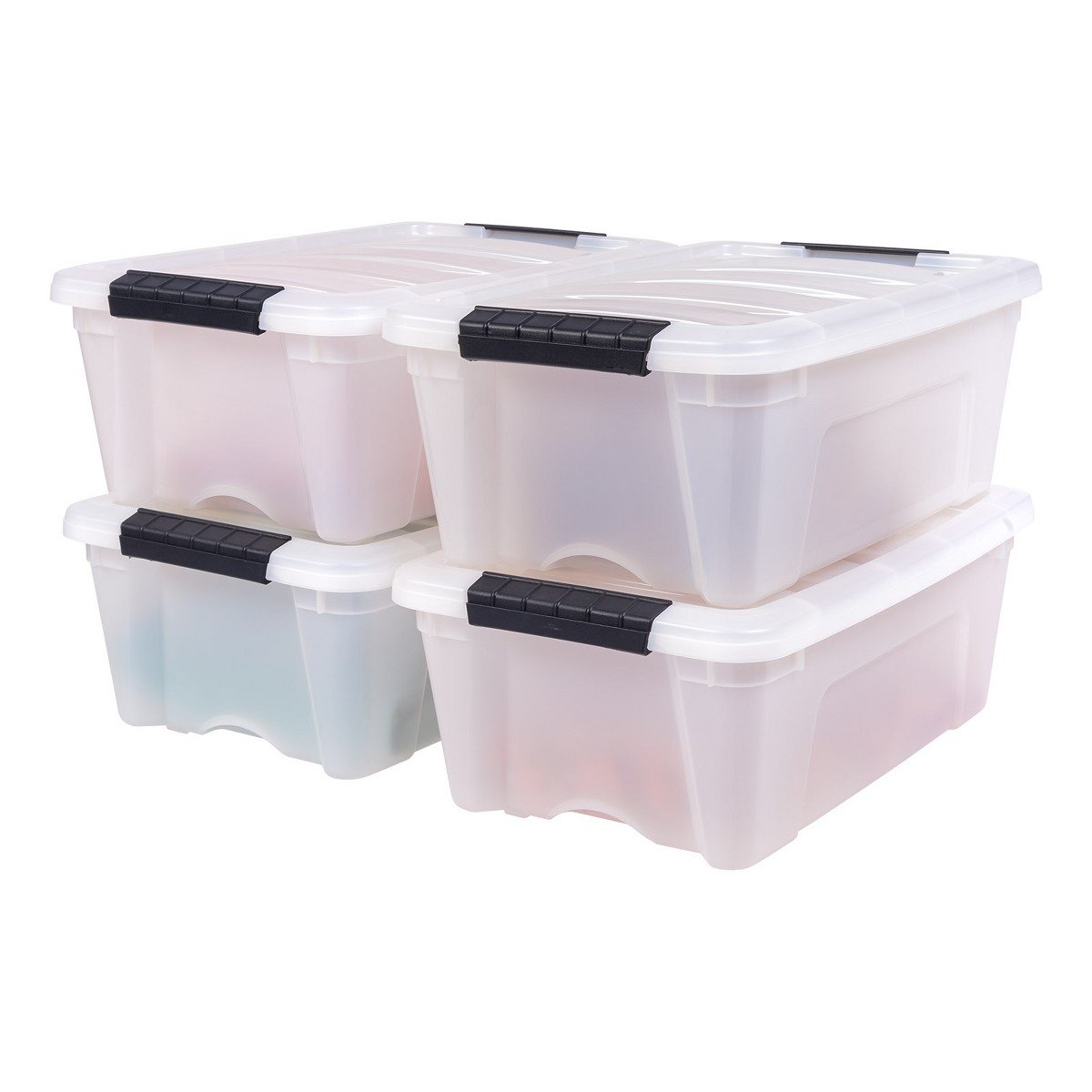 GUEST_aaffa93e-9f99-40b8-a358-23ca11dc0804.jpg IRIS 13 Qt Stackable Plastic Storage Bins with Lids- Discreet- Pearl, 4Pk - Image 1