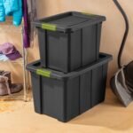 Sterilite 30 Gal Latching Tuff1 Stackable Storage Tote Bin w/ Latch Lid, 4 Pack - Image 5