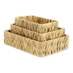 HomeRoots Set of Three Natural Water Hyacinth Baskets - Image 4