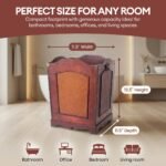 Vintiquewise Antique Wooden Waste Can - Bin with Handle - Image 2