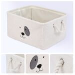 REGALWOVEN Storage Cube, Set of 6 Cotton Storage Bin with Handles Collapsible Storage BasketCream 15.7*11.8*7.9in - Image 2