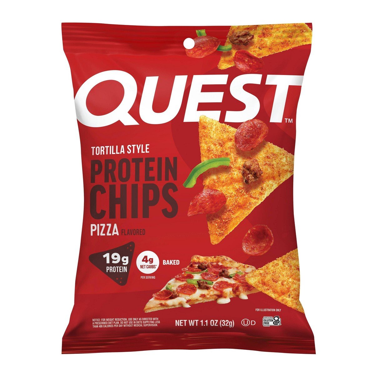 GUEST_acd6f3cc-6de2-4375-b946-0ebe187c420d.jpg Quest Nutrition Pizza Tortilla Protein Chips - 1.1oz - Image 1