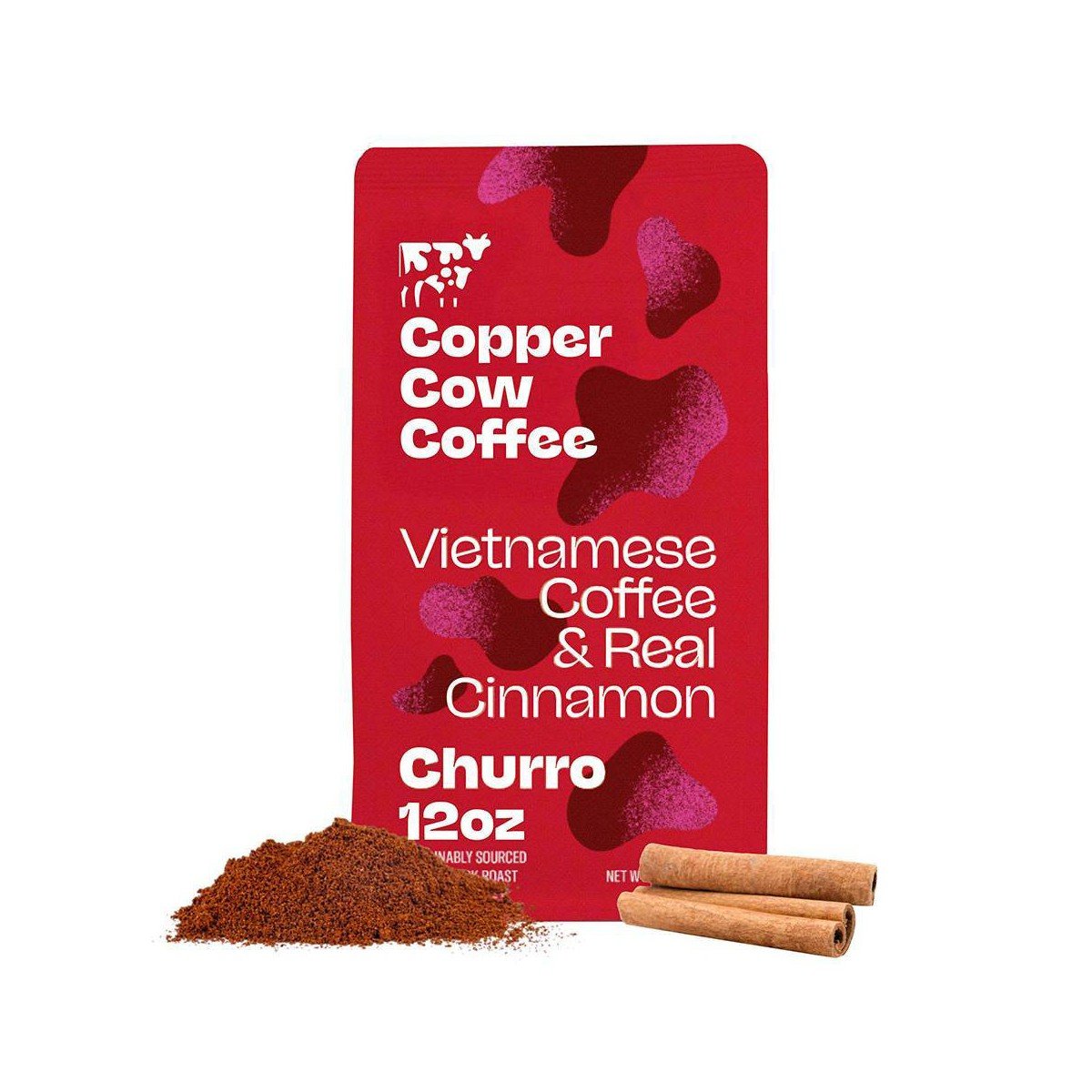 GUEST_ad49dab2-0590-4a94-814d-c62303ef4002.jpg Copper Cow Churro Dark Roast Ground Vietnamese Coffee - 12oz - Image 1