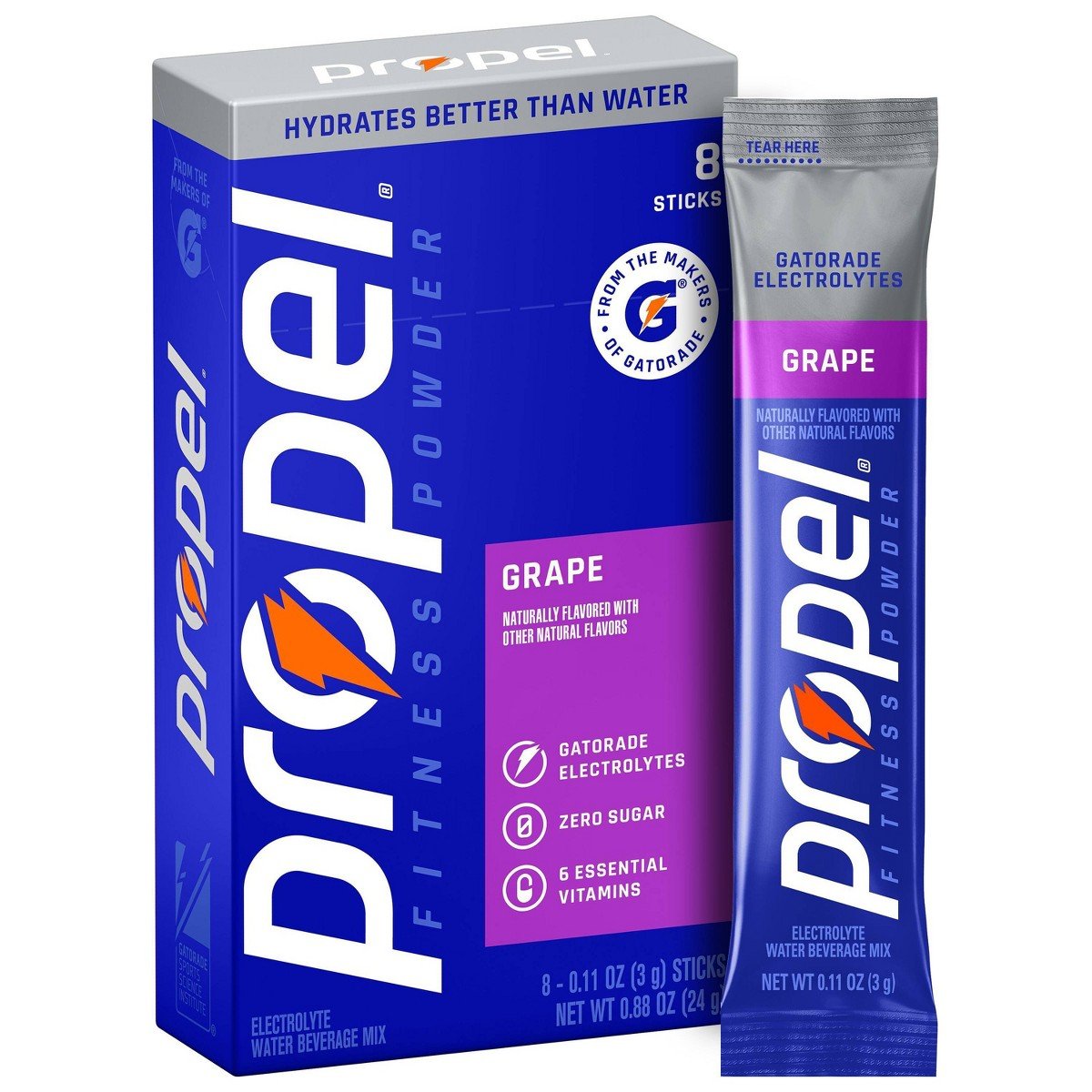 GUEST_adb76131-ae60-486a-82c3-b2e51a7c445f.jpg Propel Powder Sticks - Grape - 8ct - Image 1